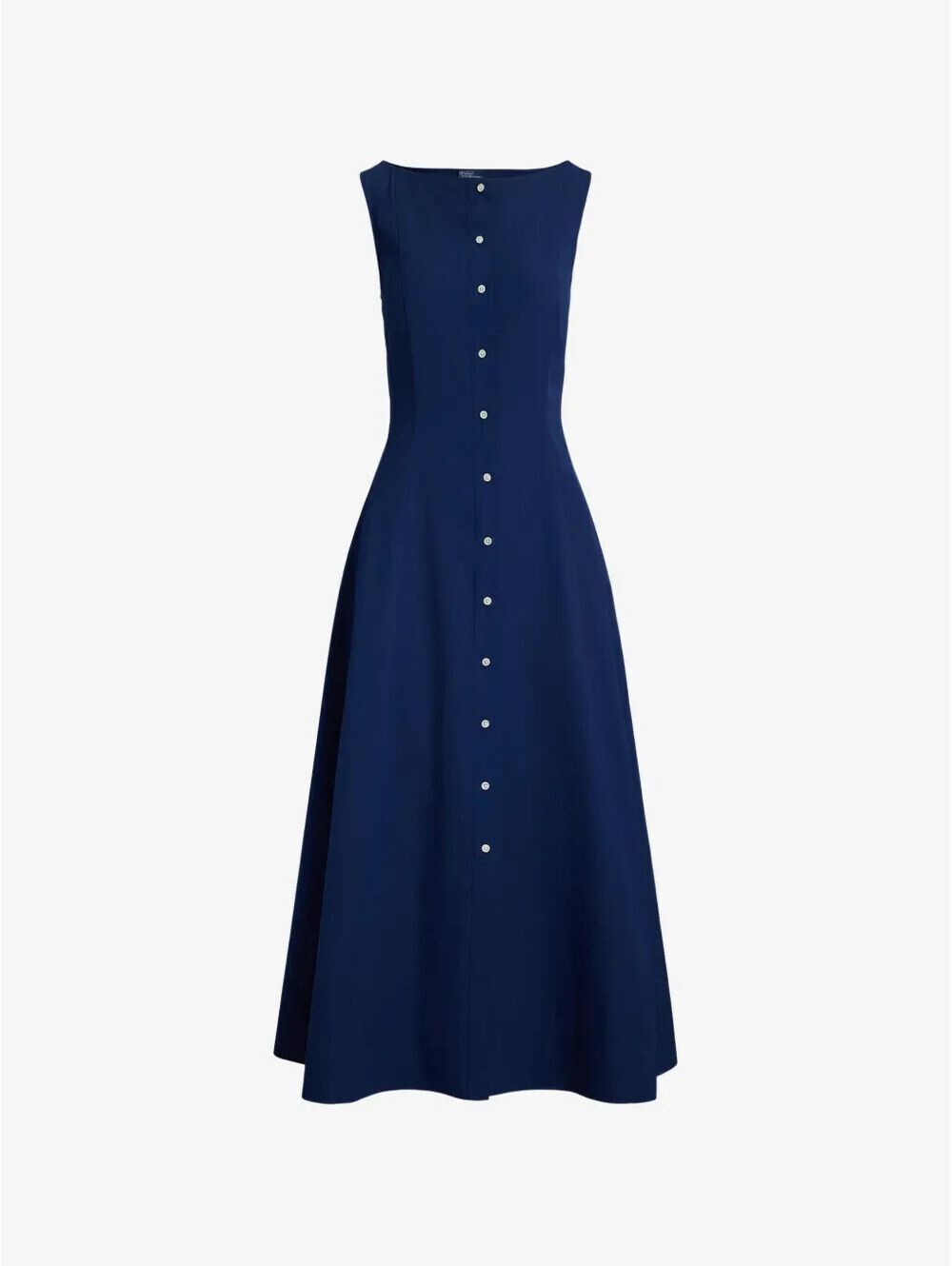 NEW, Polo Ralph Lauren paneled cotton dress in Navy Sz 12 #MD2485